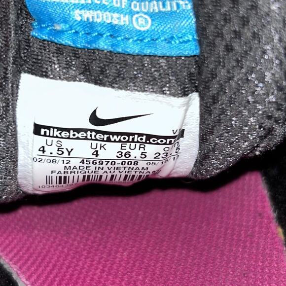 Nike Dual Fusion ST2 Gray Pink Green 456970-008 Youth US Size 4.5Y Sneaker Shoes - Picture 11 of 11